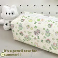 1 Piece Cute Green Apple Cat Printed Makeup Bags Cartoon Kitten Pencil Bag Large Capacity Stationery Storage Bag Zpaxo A