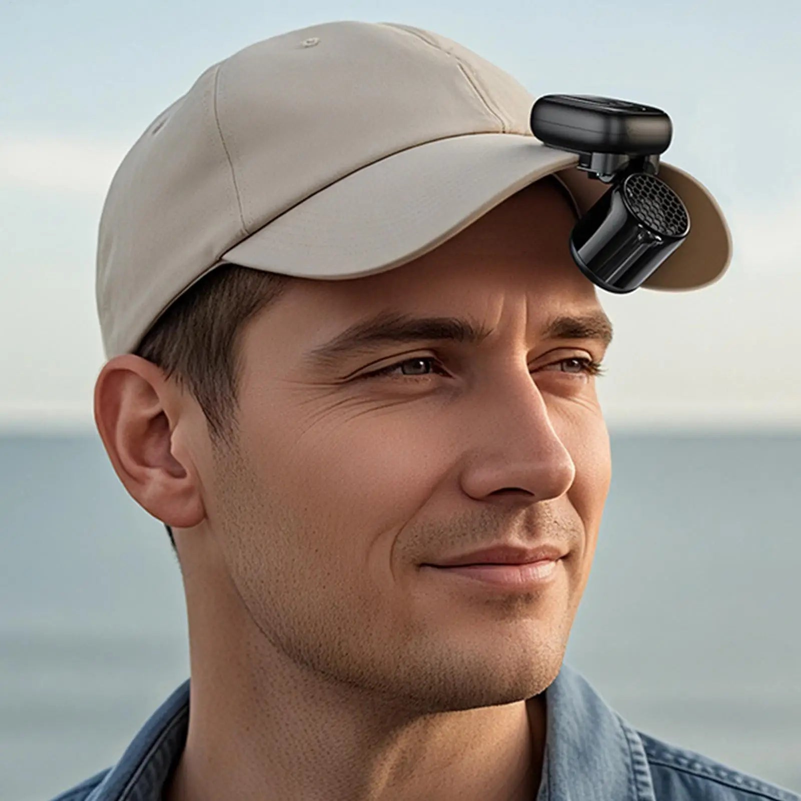 Clip Hat Fan Portable Hands Blower 3 Speed Rechargeable Mini USB
