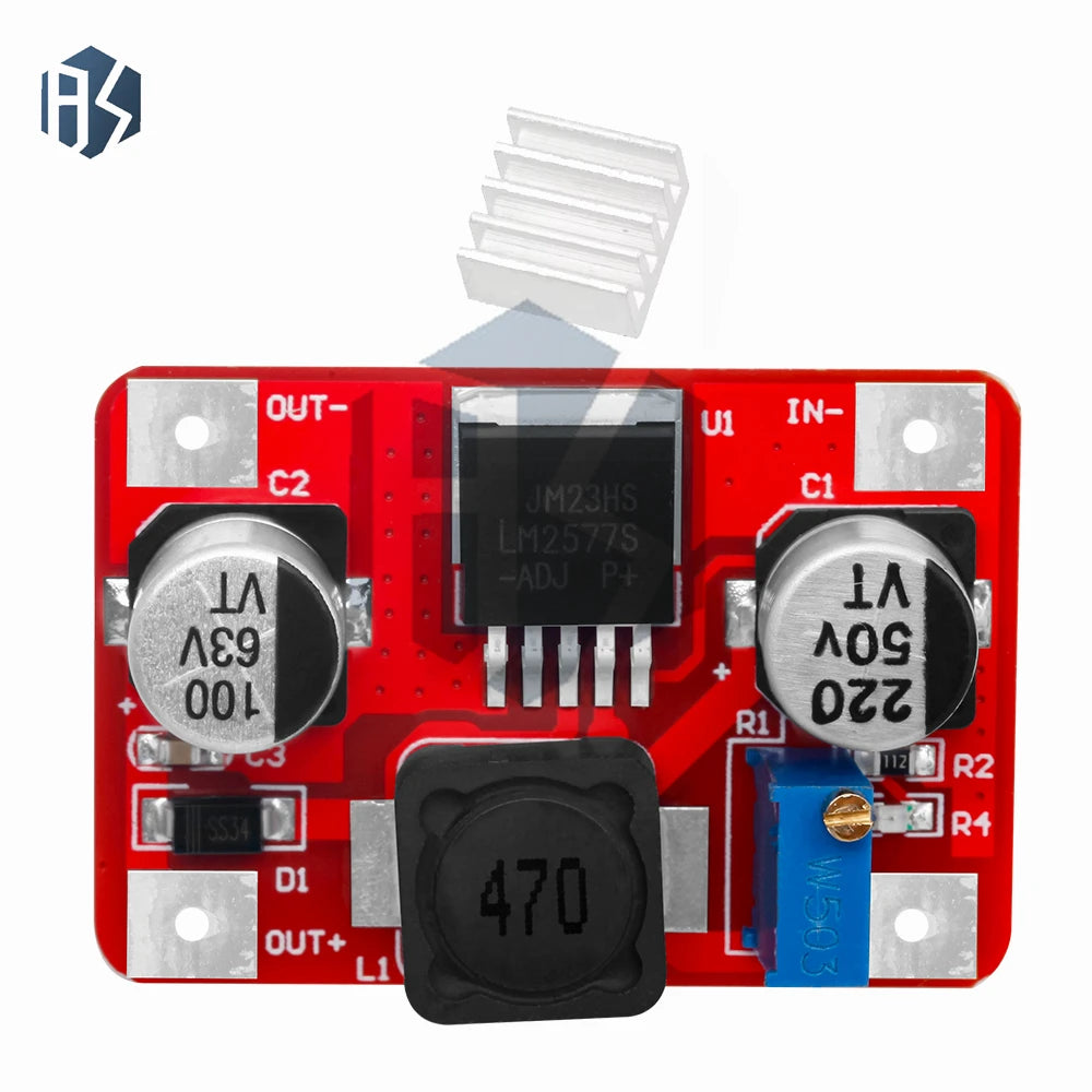 1 LM2577 Voltage Booster Plate DC-DC Boost Module Input 3 5-35V 3A Zpaxo