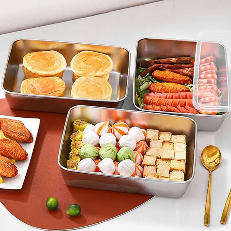 Stainless Steel Food Storage Container Large Capacity Suitable