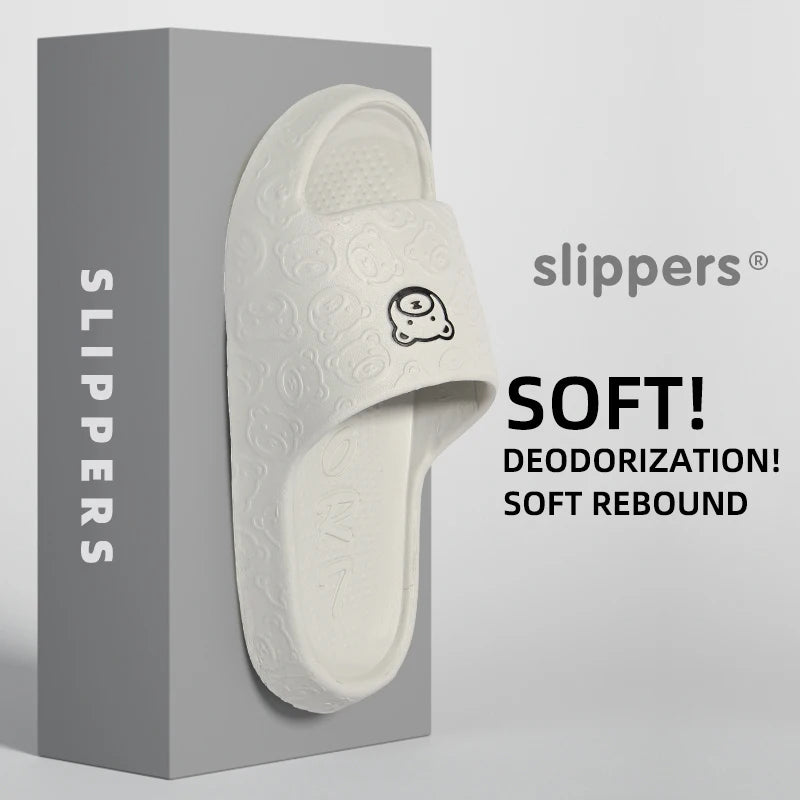 2025 Bathroom Girl Indoor Home Slippers Woman Non-slip Female Outer