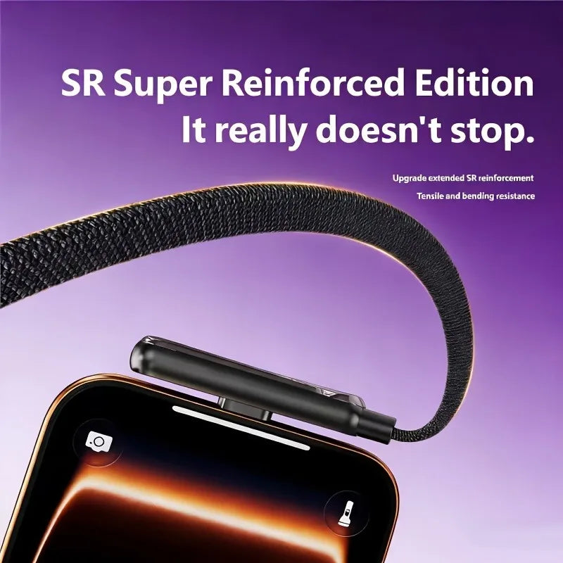 MFI Certified Side-folding Stand Type-c Lightning Cable Suitable