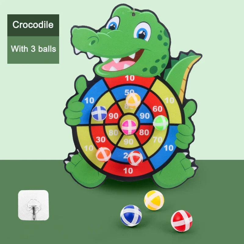 Sticky Ball Dart Board Target Sports Game Toys For Children Outdoor Party Toys Target Sticky Ball Throw Educational Board Games Zpaxo Crocodile