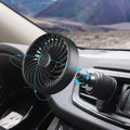 USB Car Air Vent Fan – 3-Speed 360° Adjustable 5-Blade Low Noise