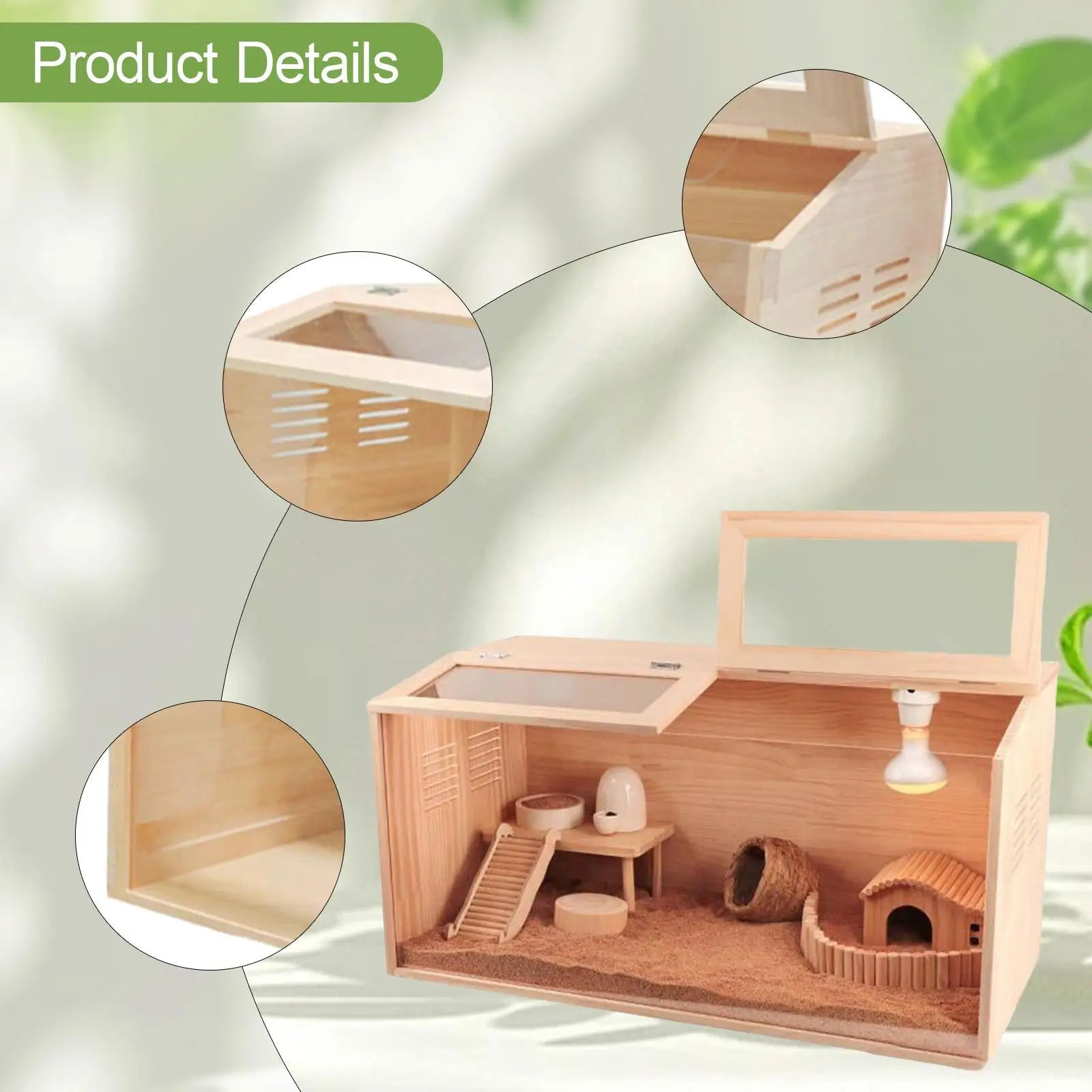Wooden Chicken Brooder Box – Quail Cage & Chick Habitat Wooden Brooder Box Zpaxo