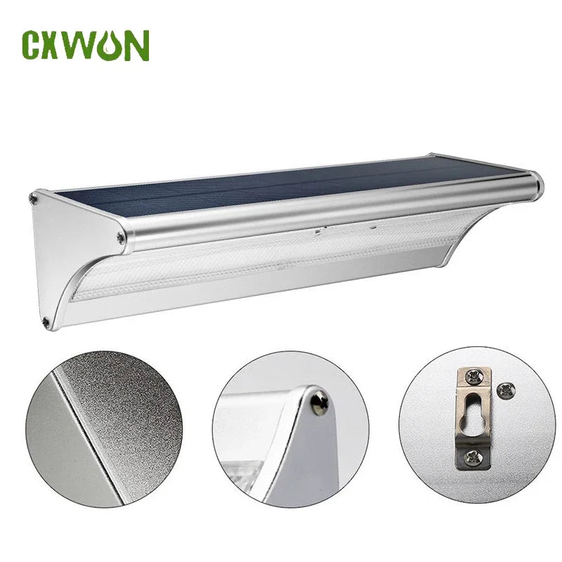 Outdoor Solar Wall LED Flood Lights Radar Motion Sensor Waterproof Zpaxo