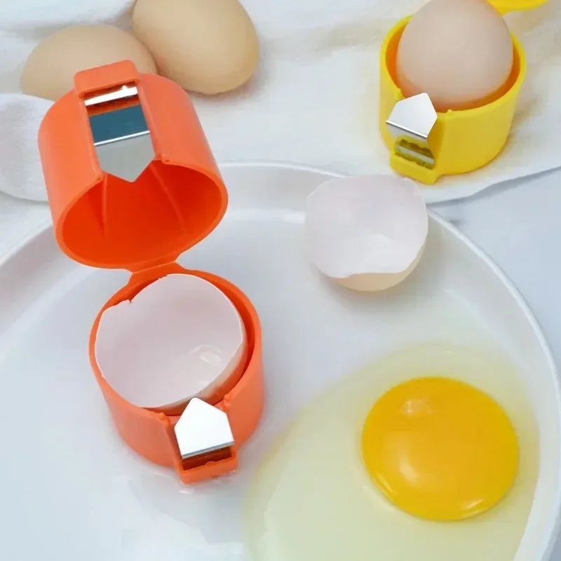 1-3PCS Egg Topper Shell Cutter Beater Raw Egg Cracker Separator Filter Egg Opener Yellow/Orange/Rose red Kitchen Baking Tools Zpaxo