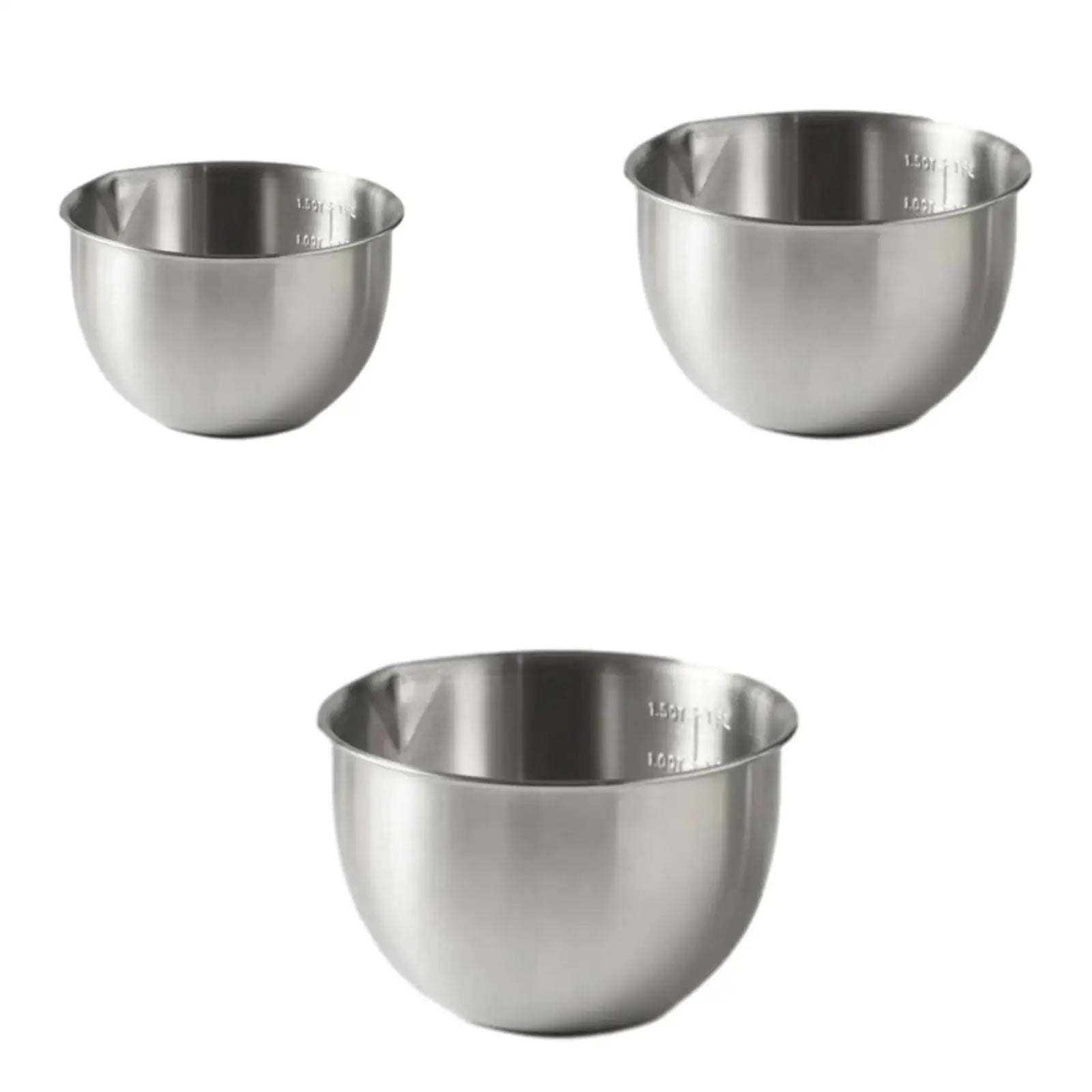 Mixing Bowl Kitchen Utensils Baking Accessory Space Saving Metal Bowl Serving Bowl for Kitchen Cakes Bread Soup Prepping Zpaxo 4.5L