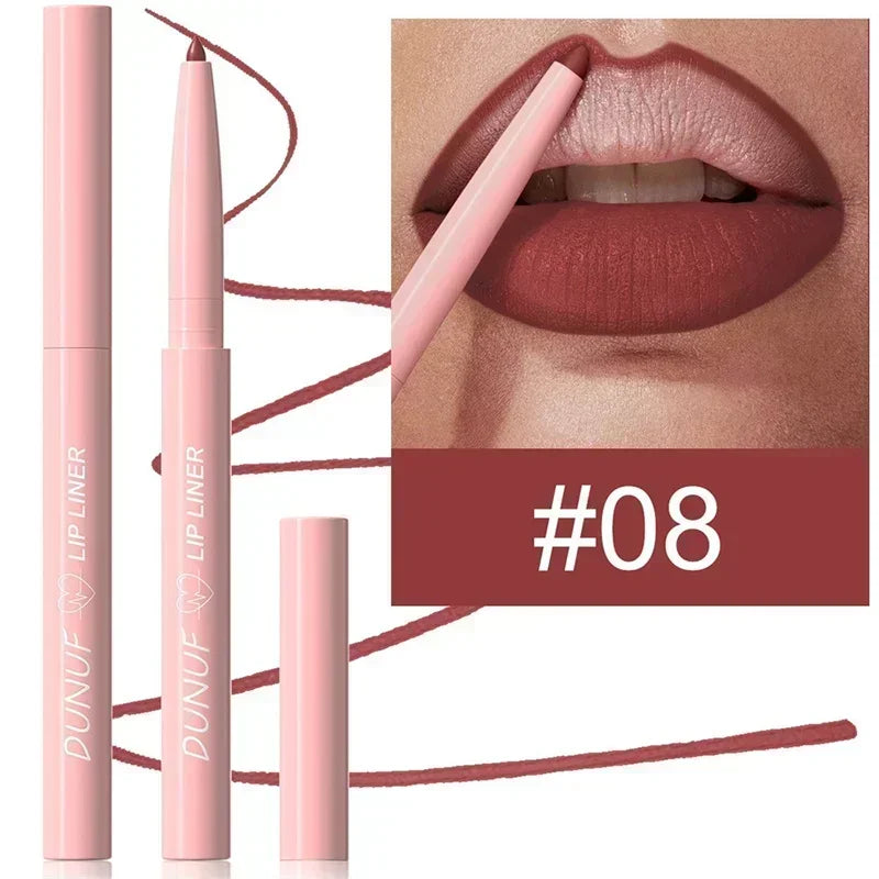 Waterproof Matte Lipliner Pencil Red Contour Tint Lipstick Long Zpaxo 08