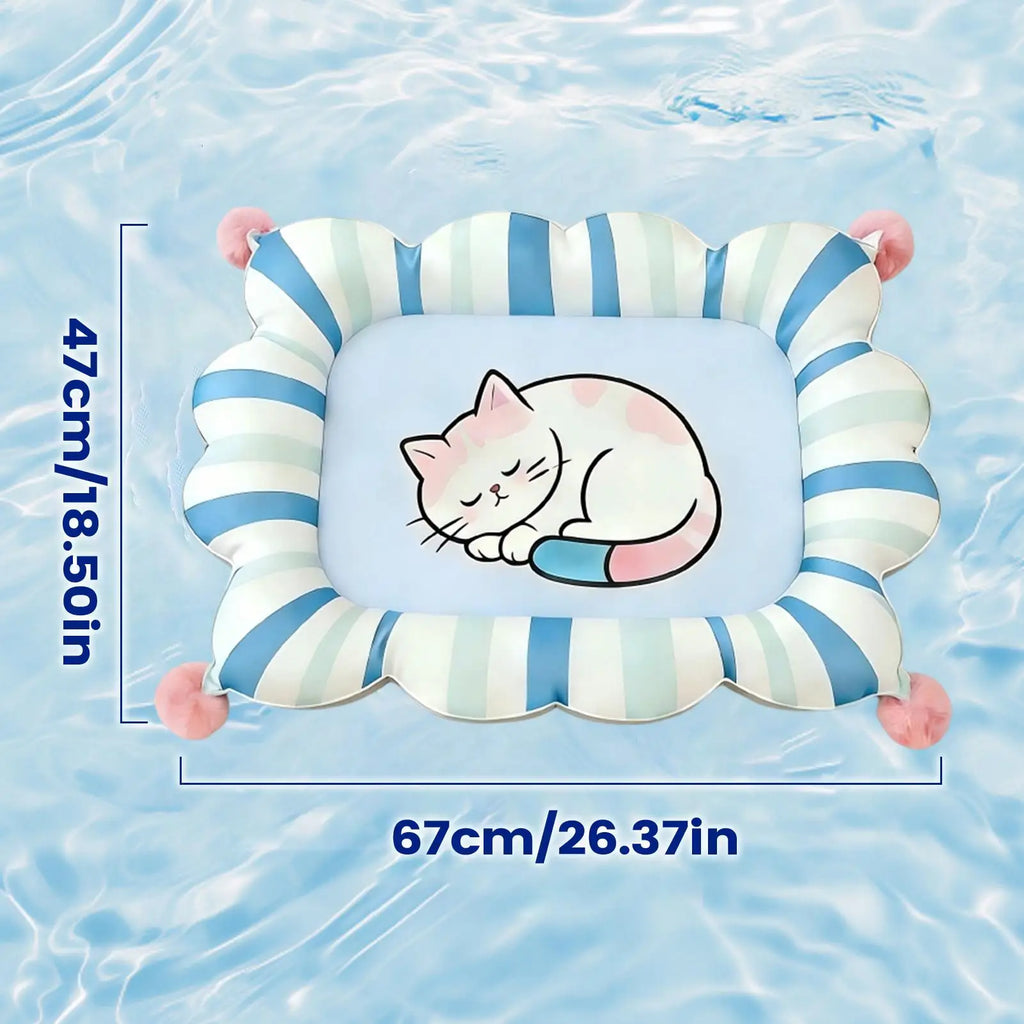 Cooling Mat Cats Cute Pattern Sleeping Cushion Cat Pad Home Entryway