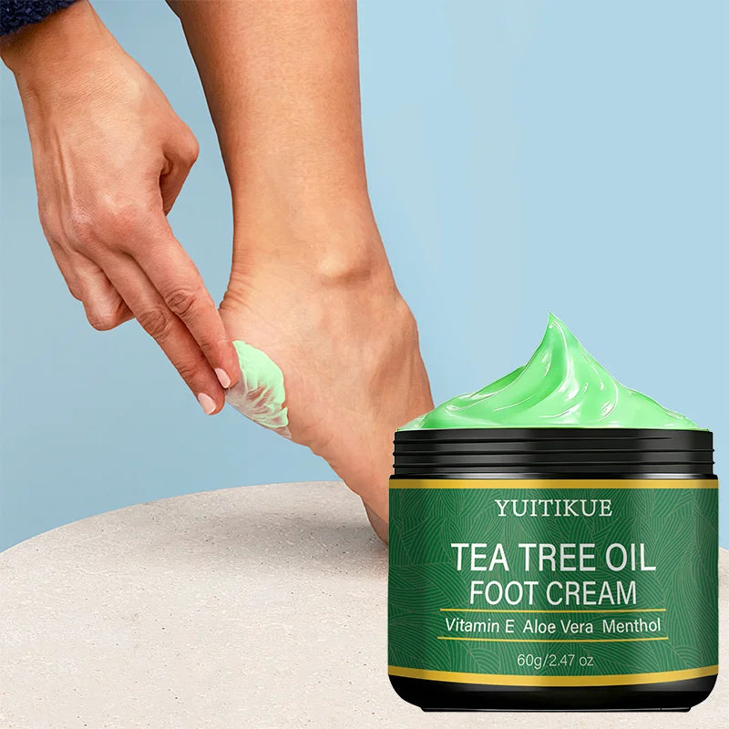 YUITIKUE Tea Tree Oil Foot Cream – Smooth Rough Skin, 60g Foot Care Cream Zpaxo