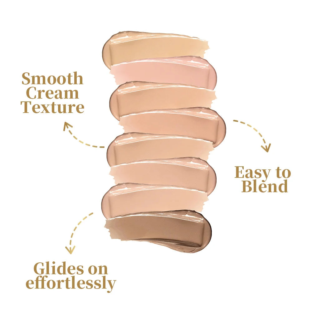 Sponge-On Cream Foundation – Buildable Coverage & Oil Control Cream Foundation Zpaxo