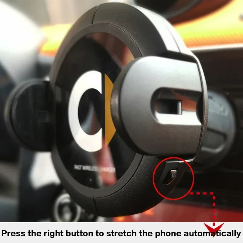 Auto-Clamping Qi Wireless Car Mount – Mercedes Smart 453 & 451