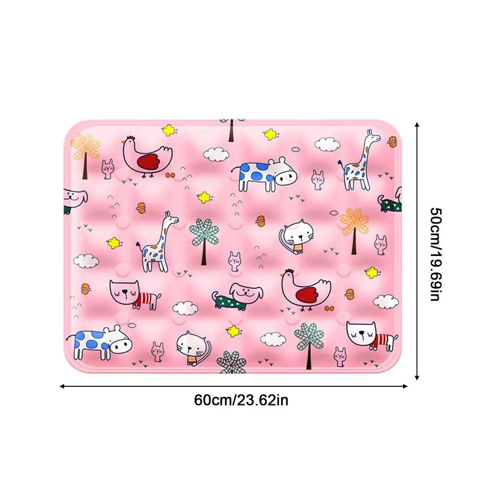 Pet Cooling Mat – Ice Gel Pad for Dogs & Cats | Summer Pet Cooling Mat Zpaxo Red