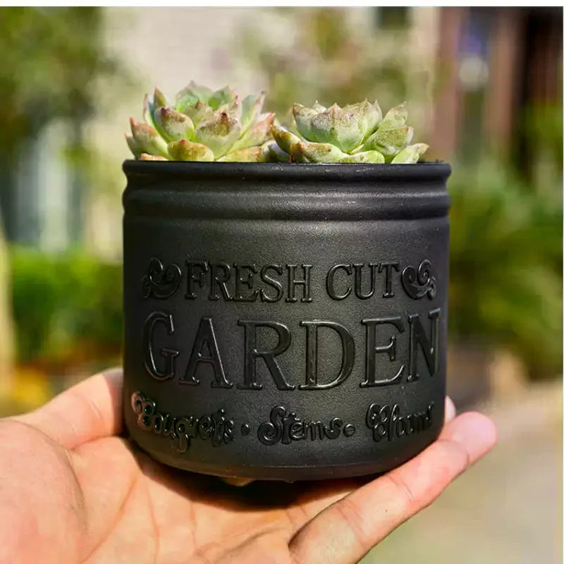 Round Planters Succulents Plant Pot Flower Pot Office Desktop Balcony Home Garden Decoration Outdoor Potted Zpaxo