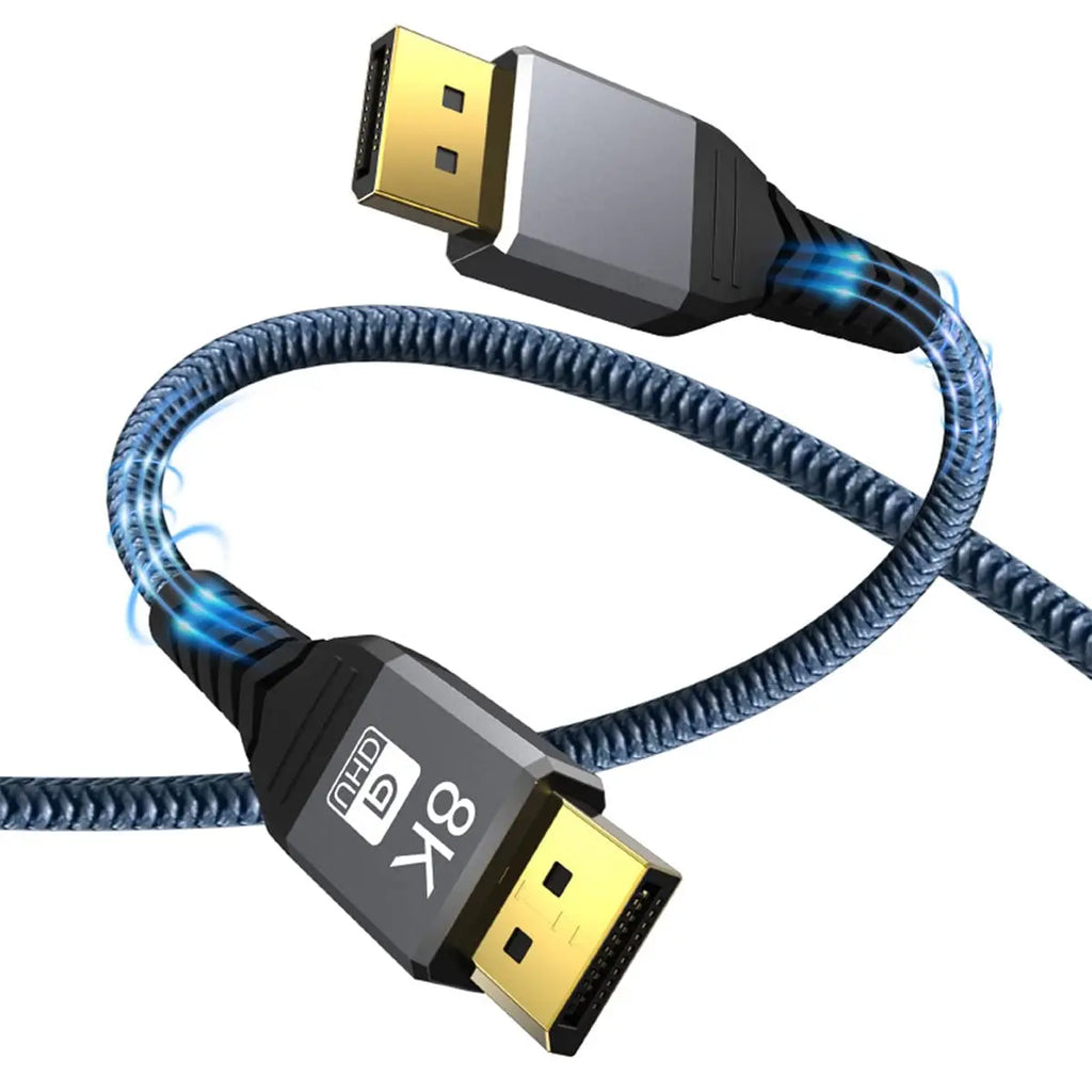 8K 60Hz DisplayPort Cable DP 1.4 4K 144Hz Display Port Displayport Cable 2K@240Hz For PC Laptop TV Projector Audio Video Cable Zpaxo Black 3m