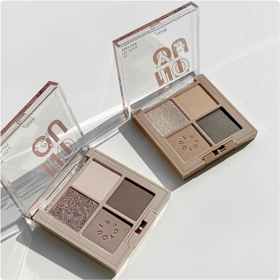Into YOU Eyeshadow Palette Four Colors Minced Potatoes Matte Earth Zpaxo