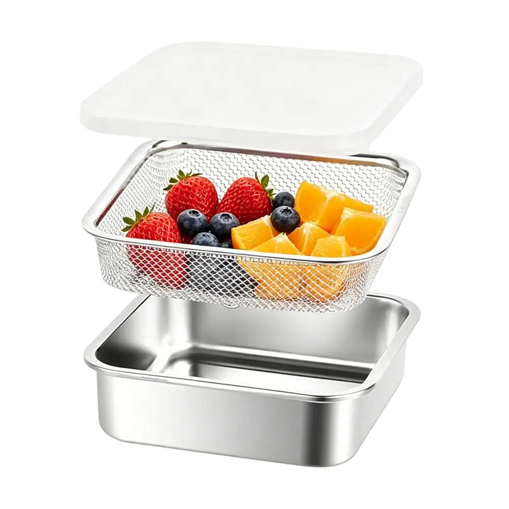 Lunch Box Men Stainless Steel Meal Prep Bowls Stackable Food Storage