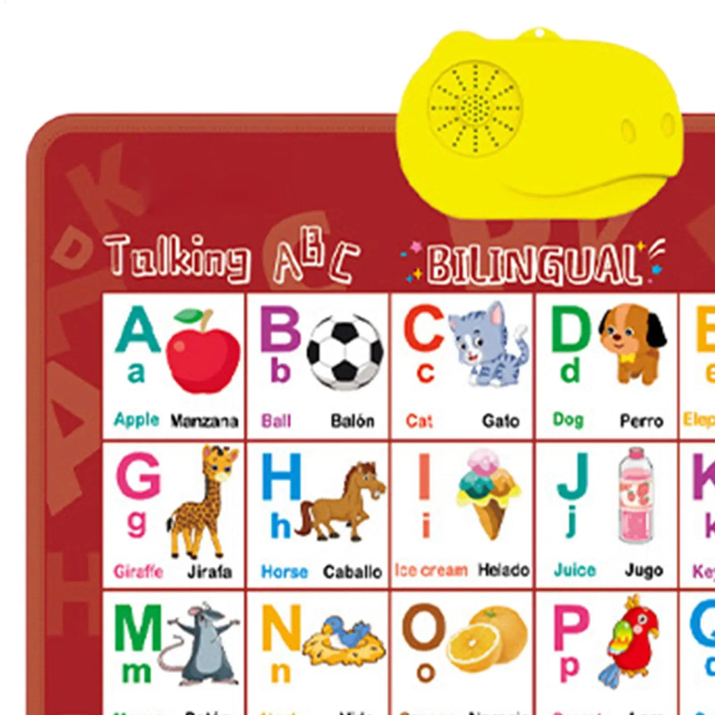 Bilingual Talking Wall Chart – English & Spanish Toddler Toy Educational Learning Toy Zpaxo