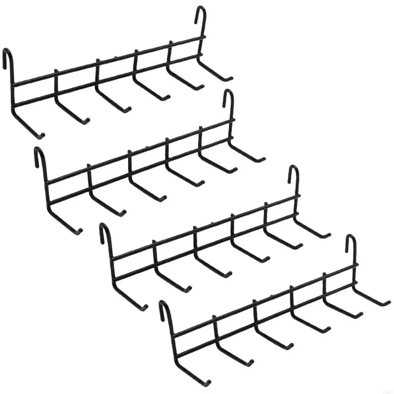 Sturdy Iron Mesh Basket Hook with Flexible Hook Spacing Pack of 4 for Custom Storage Solution Home Space Zpaxo Black CN