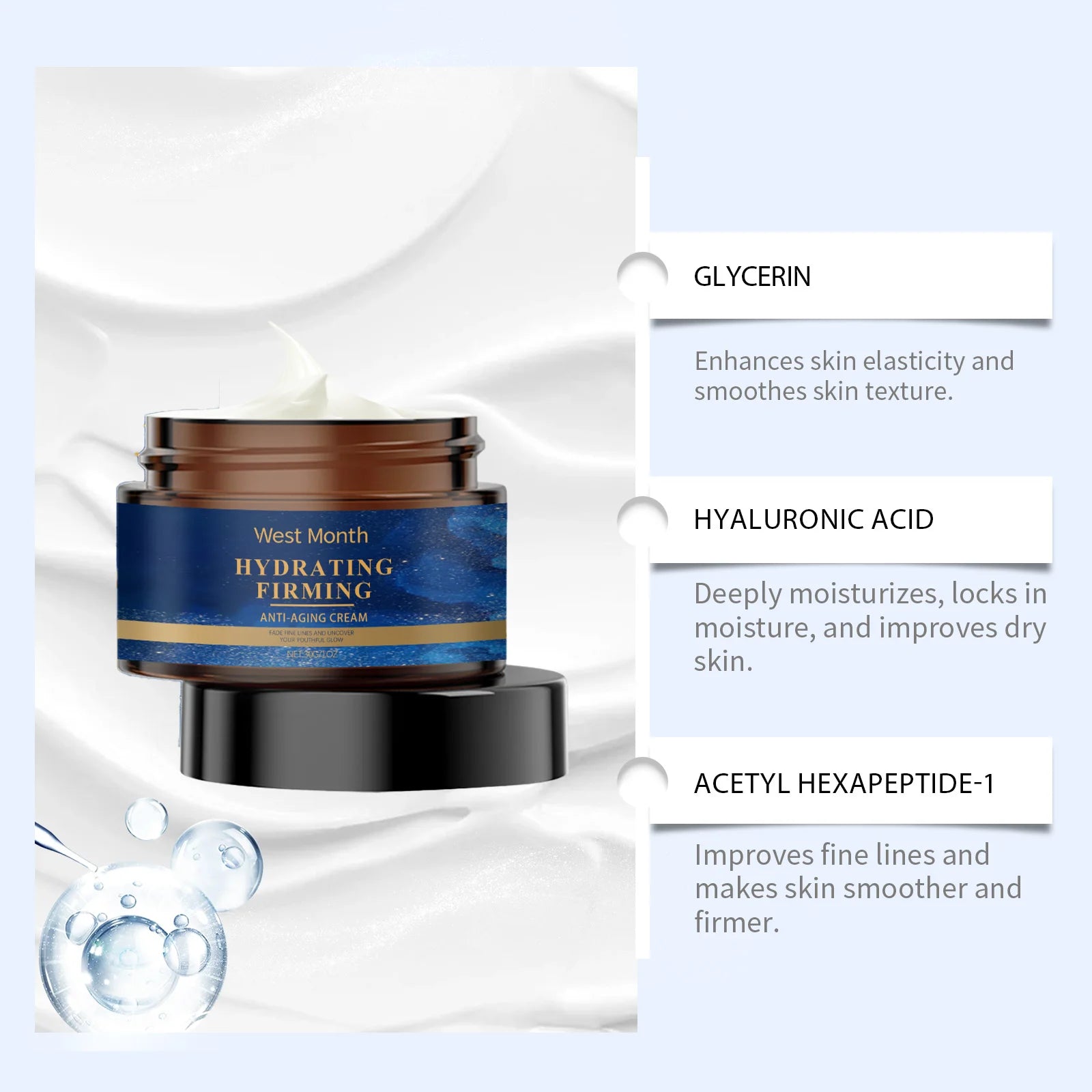 Anti Aging Facial Serum Firming Lifting Fade Fine Lines Deep Moisturizing Whitening Anti Dark Circles Wrinkle Remover Face Cream Zpaxo