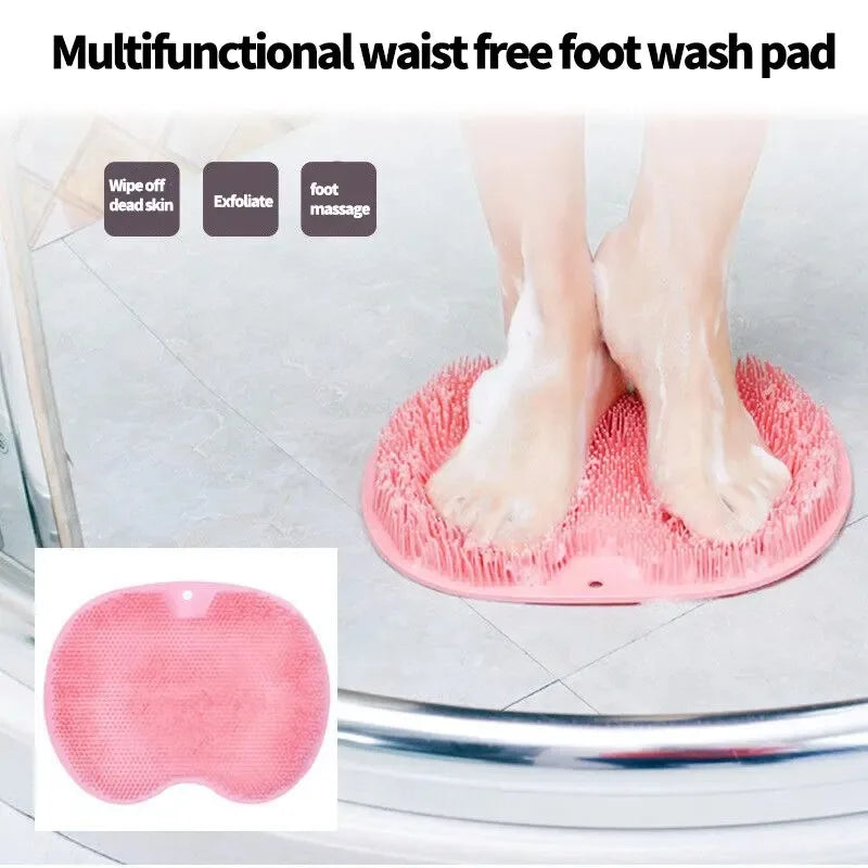 Foot Scrubbing Pad Bathroom Bath Brush Multifunctional Scrubbing Foot Massage Pad Non-slip Foot Pad Silicone Bath Brush Zpaxo