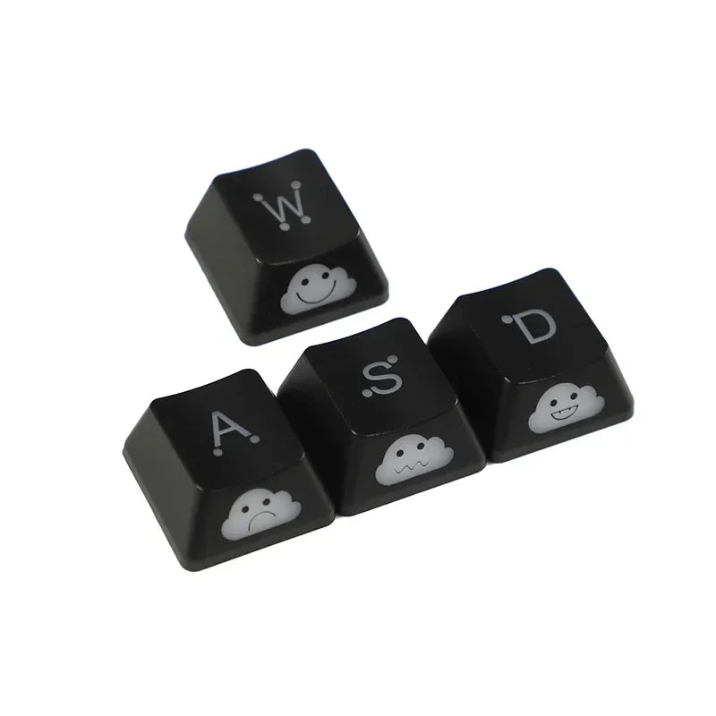 2025 Cute Emo Keycap WASD Arrow Broadside Lighting Key Cap Mechanical Zpaxo WASD