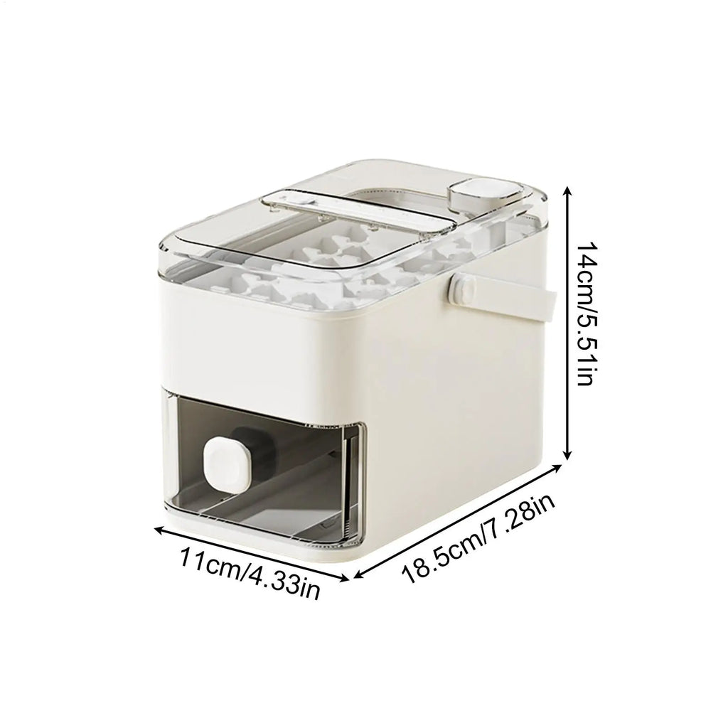 Ice Tray Box 56-Cavity Reusable Double-layer Press Lid Portable Maker