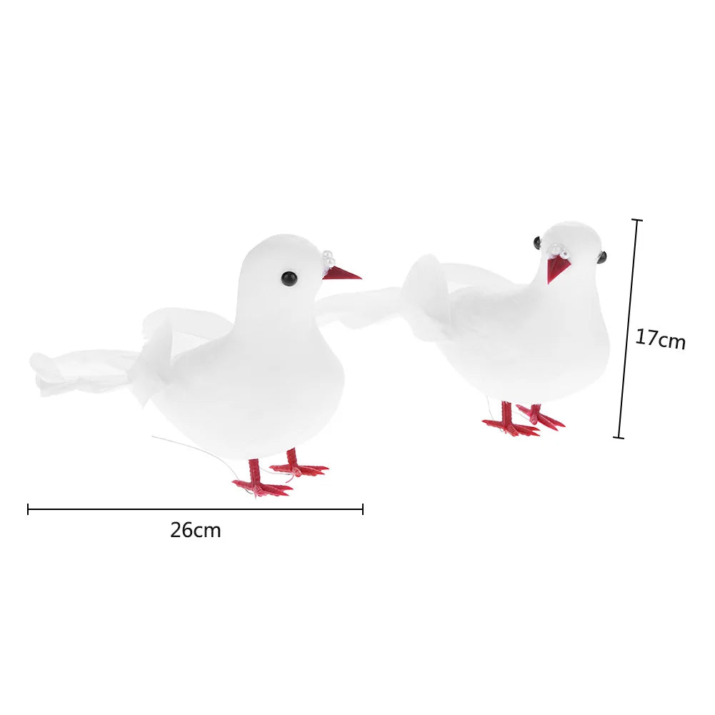 Garden Birds Model Foam Feather Artificial Green Plants Decorative