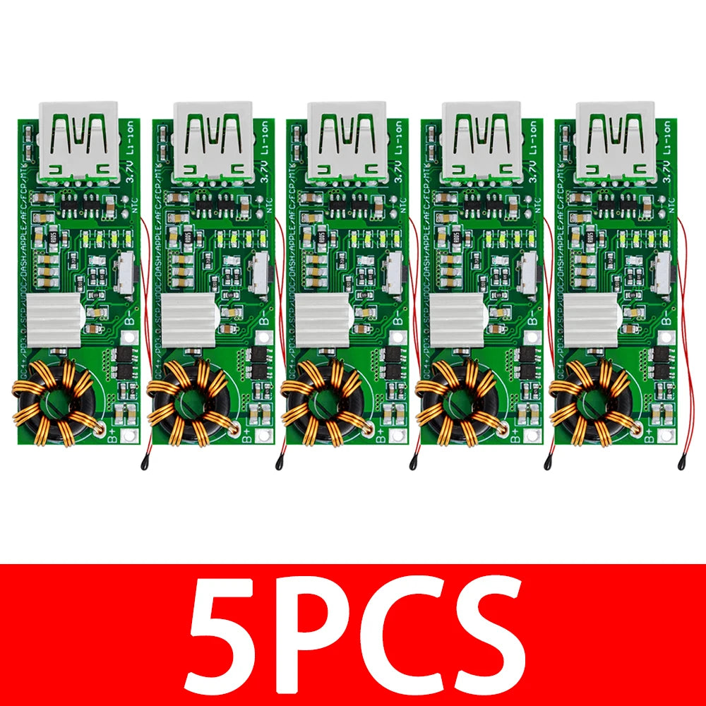 QC4.0 QC3.0 PD Fast Charging Boost Module, 18W 4.5A Bidirectional Type-C Power Supply Circuit Board Zpaxo 5PCS