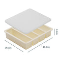 Ice Cream Mold 4 Grids Giant Storage Food Meal Sauce Lid Silicone Zpaxo White without cover