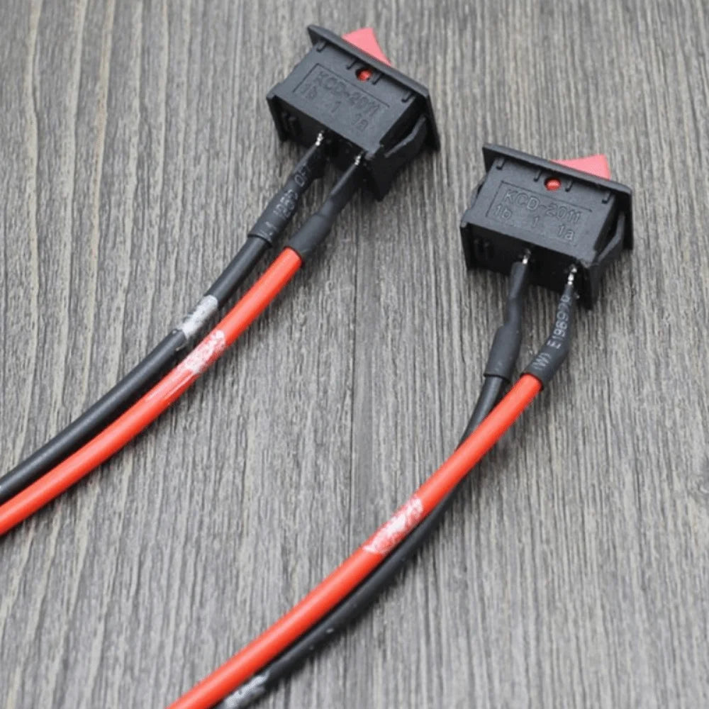 OFF Mini Rocker Switch 2 3 Pin Pre-wired Toggle Terminal 12 Volt DC Zpaxo