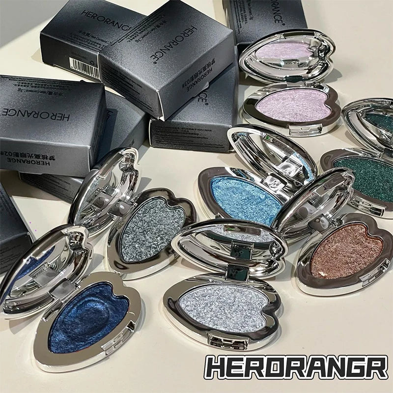 Metallic Glitter Eyeshadow Charm Dream Girl Eye Shadow Plate Blue