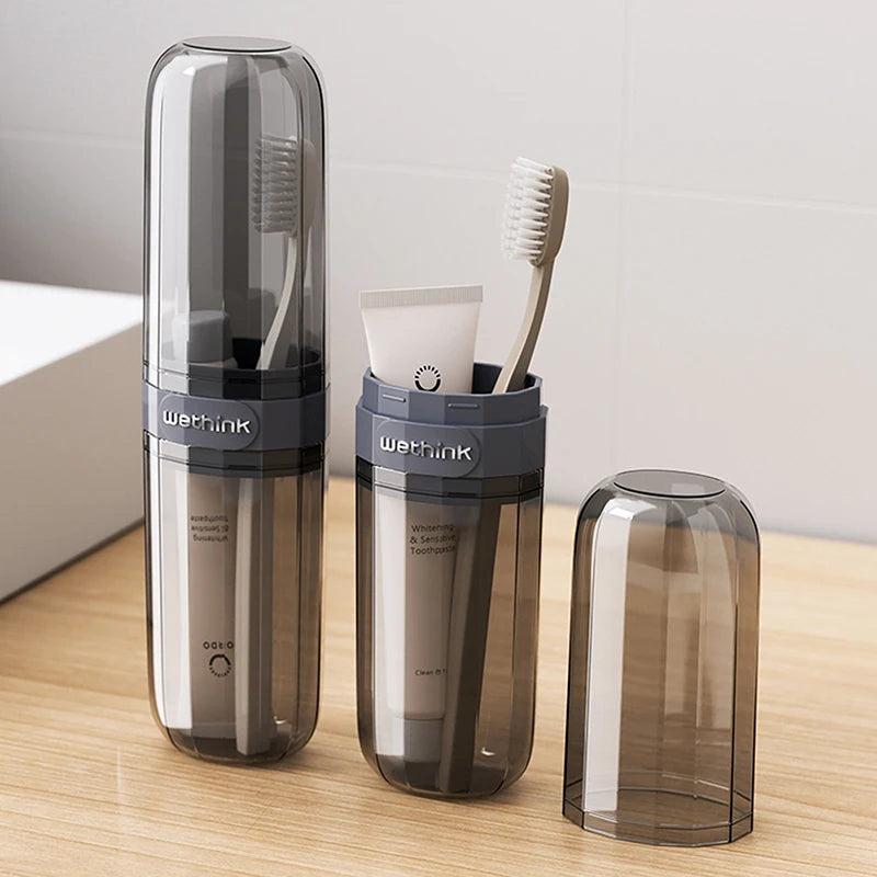 Portable Mouthwash Cup Toothpaste Storage Box Toothbrush Storage Box Toiletry Set Travel Supplies Portable Toothbrush Cup Zpaxo
