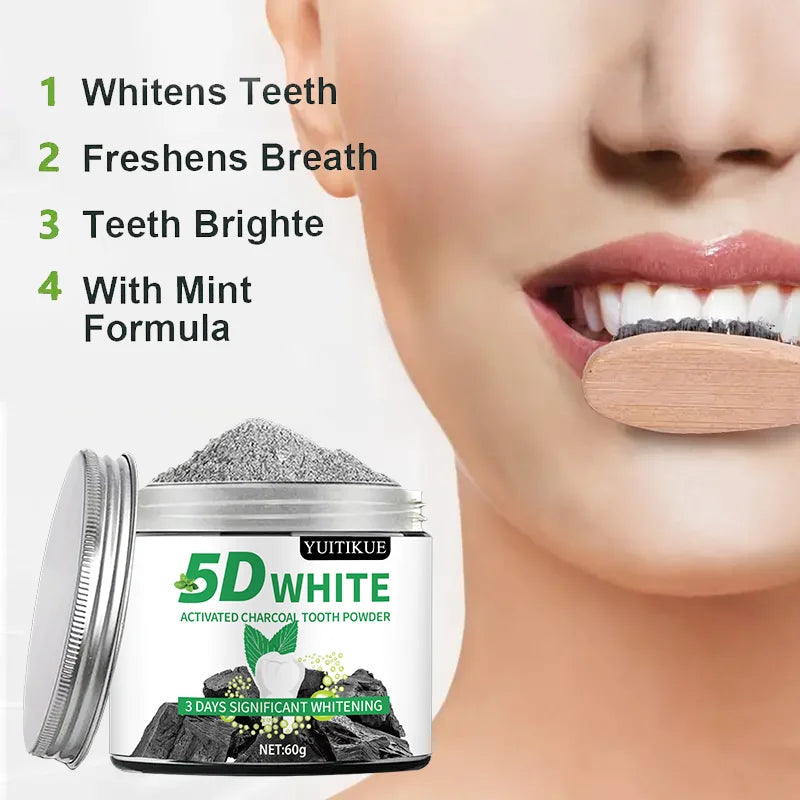 Natural Tooth Whitening Powder – Charcoal, Fresh Breath 60g Tooth Whitening Powder Zpaxo