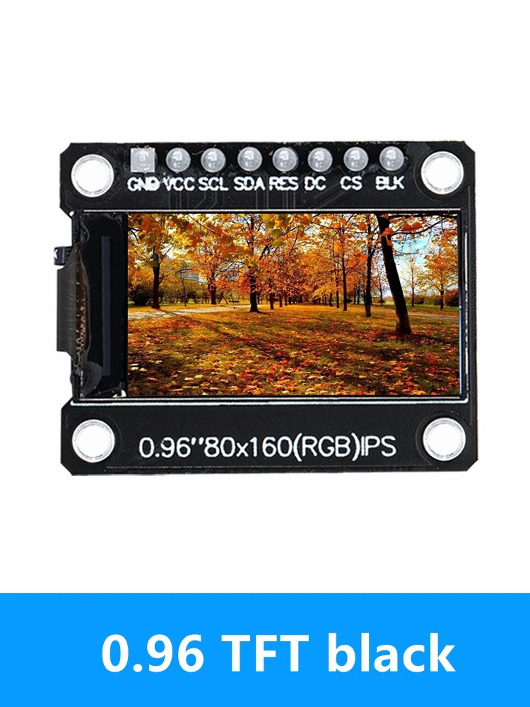 0 96 IPS SPI LCD Module ST7735 Driver IC 80 160 HD 65K Full Not OLED Zpaxo 0.96 TFT black