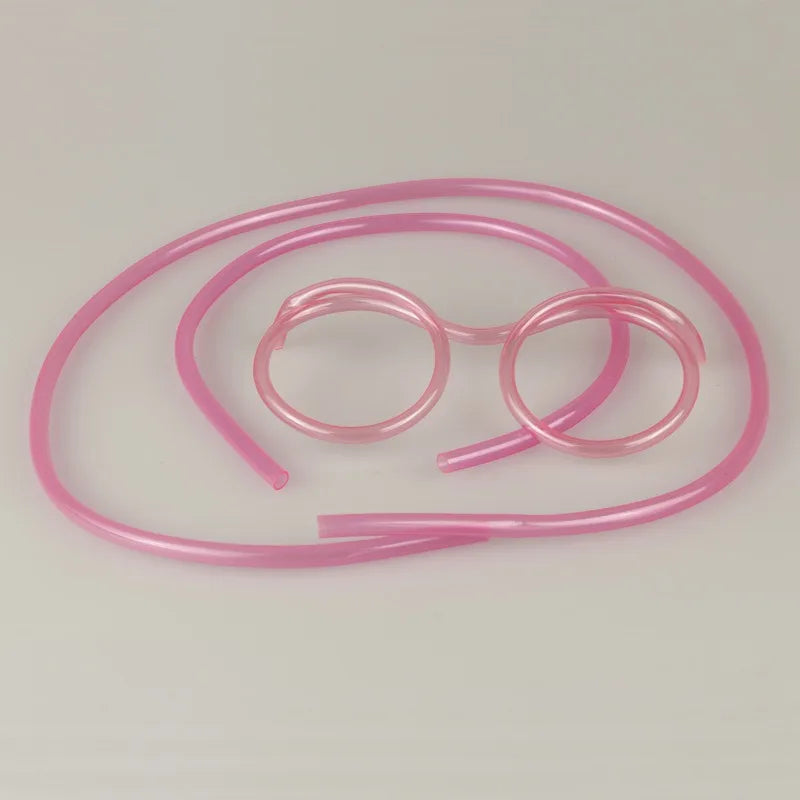 5PCS Fun and Whimsical Children's Glasses Drinking Straws, Flexible Eye Straws, Creative Art, DIY Styling Straws Zpaxo