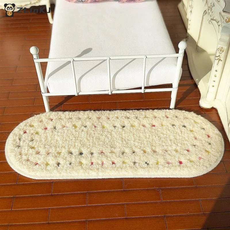 ▶Miniature Plush Carpet Fluffy Mat Model 1/12 Dollhouse Photography Prop Kids Pretend Play Toys Doll House Mini Decoration Gifts Zpaxo