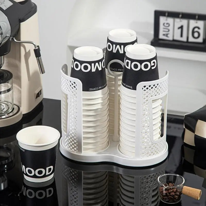 Cup Lid Organizers 360 Degree Rotating Dispenser Disposable Cups 3