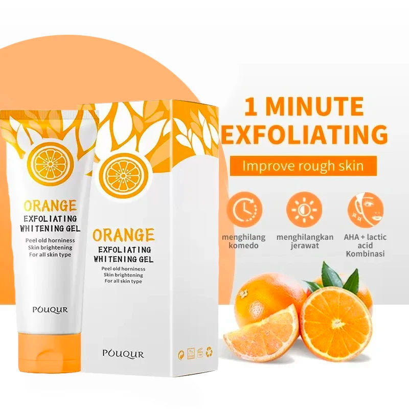 Orange Exfoliating Peeling Gel – Brightening Face Scrub 50g Exfoliating Peeling Gel Zpaxo 2pc