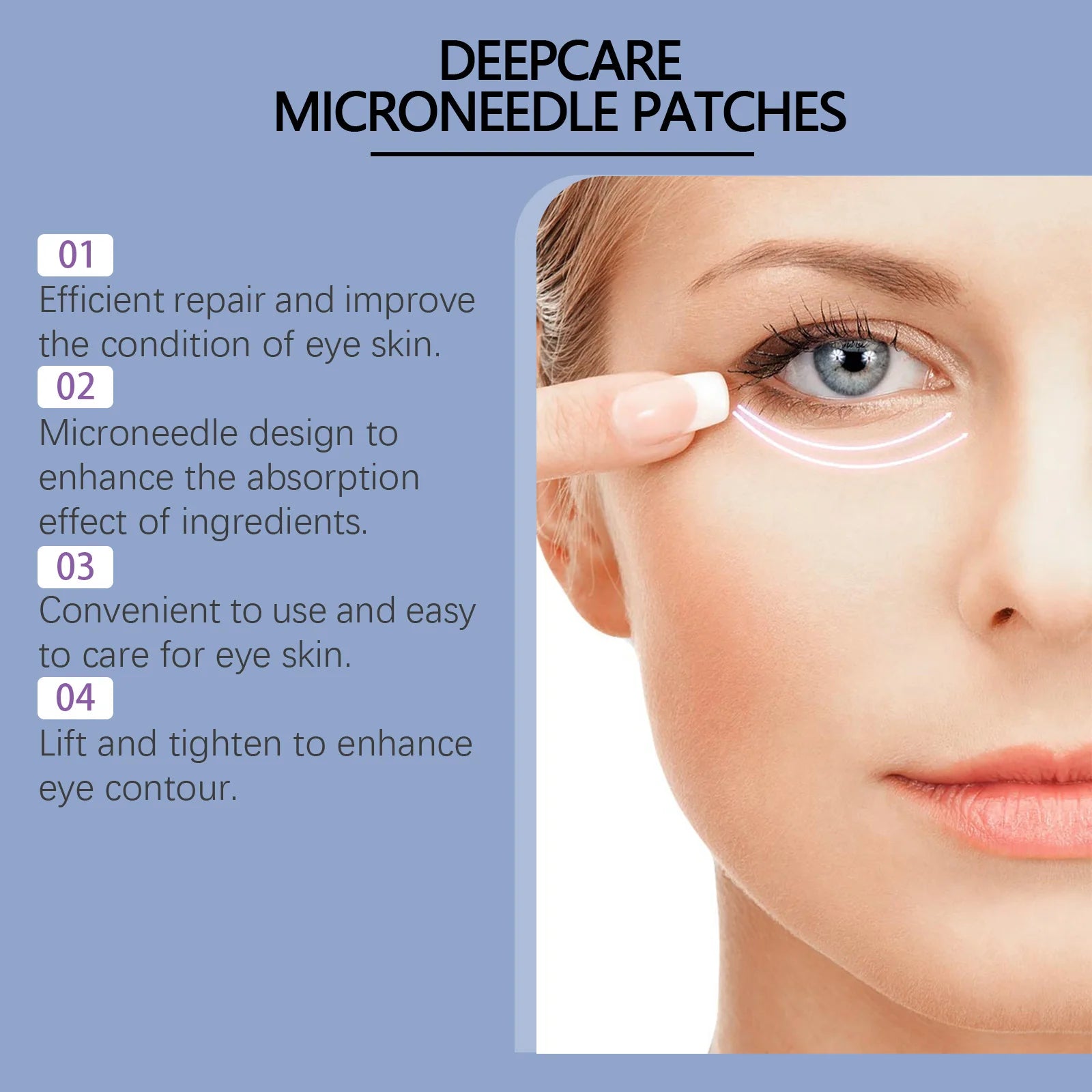 Hyaluronic Acid Microneedle Eye Patches – Dark Circles & Anti-Aging Microneedle Eye Patches Zpaxo