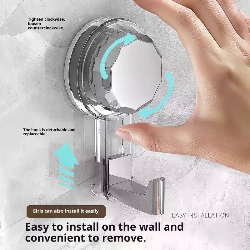 Powerful Suction Cup Hooks Traceless Heavy Duty Robe Towel Hook Keys Zpaxo