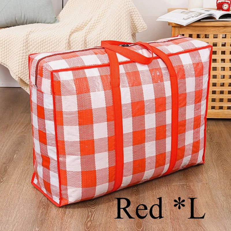 1 Heavy Duty Storage Bags Zipper Waterproof Foldable Moving Clothes