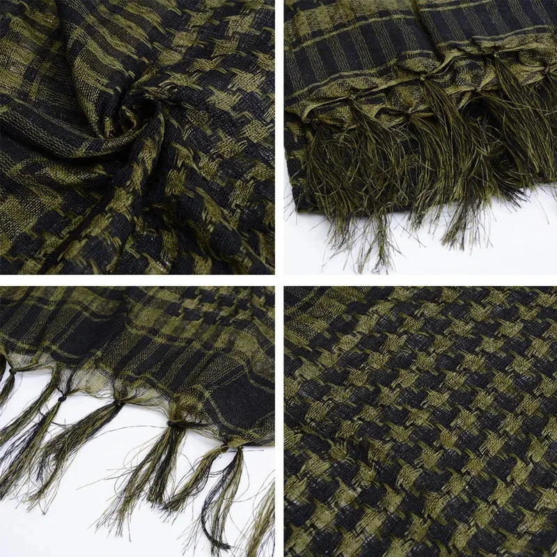 Plaid Tartan Keffiyeh Scarf – Unisex Neck Warmer Shawl