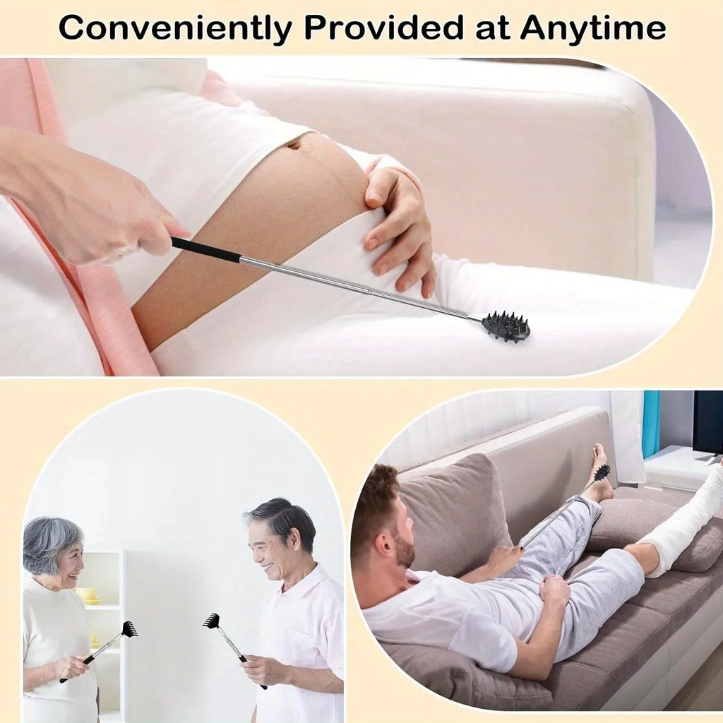 Extendable Cactus Back Scratcher – Retractable One-Hand Itch Stick