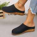 2026 Women Slippers Outdoor Leisure Beach Shoes Platform Mules