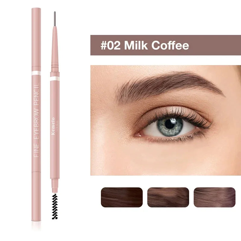 Waterproof Double-ended Eyebrow Pencil Ultra Fine Sweat-proof Long Zpaxo X2 Milk coffee