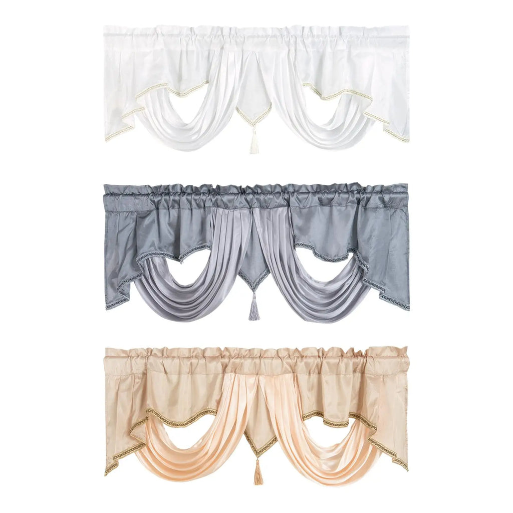 Boho Rod Pocket Valance – Short Blackout Window Curtain Window Valance Curtain Zpaxo