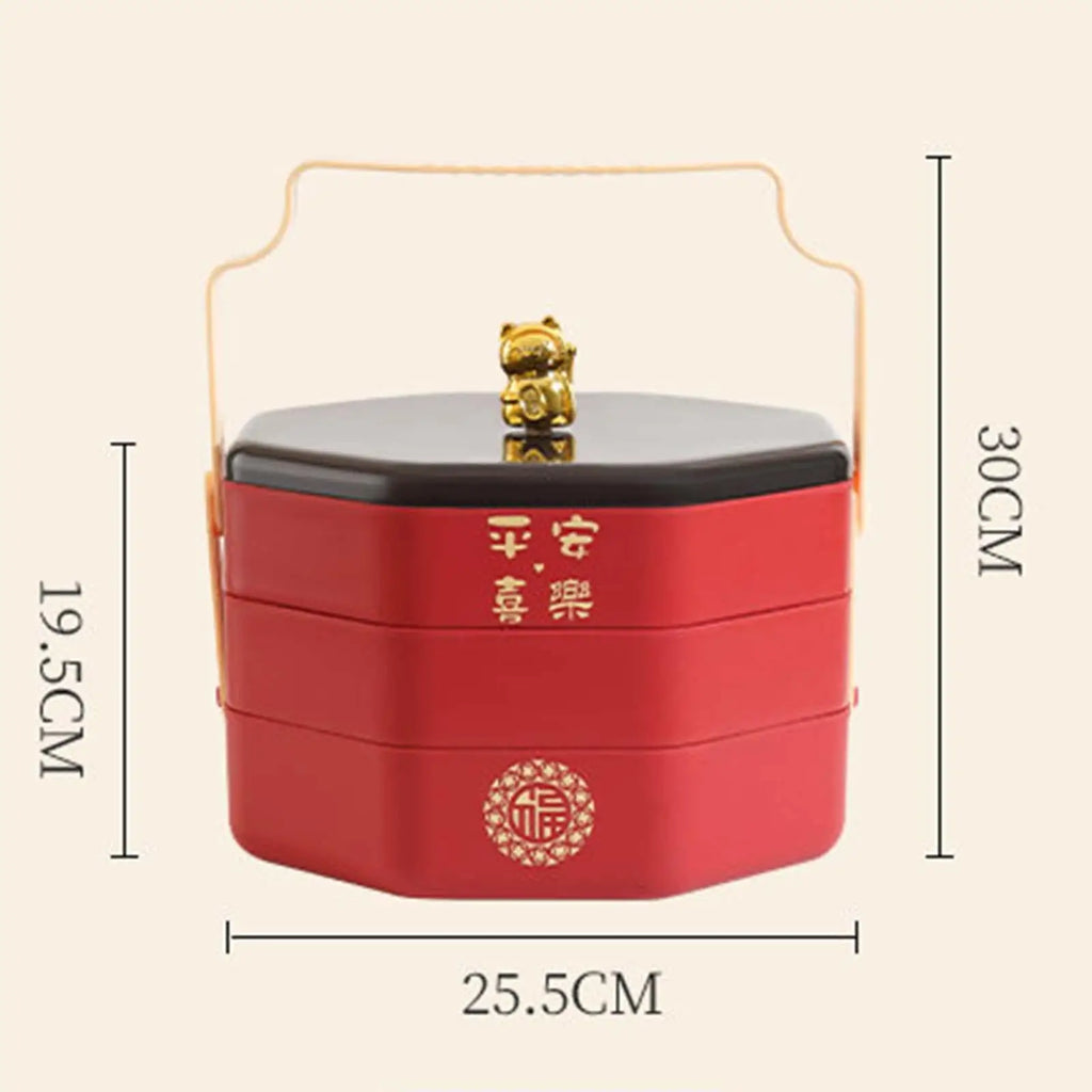Divided Serving Tray with Lid – Chinese New Year Snack Organizer Divided Serving Tray Zpaxo