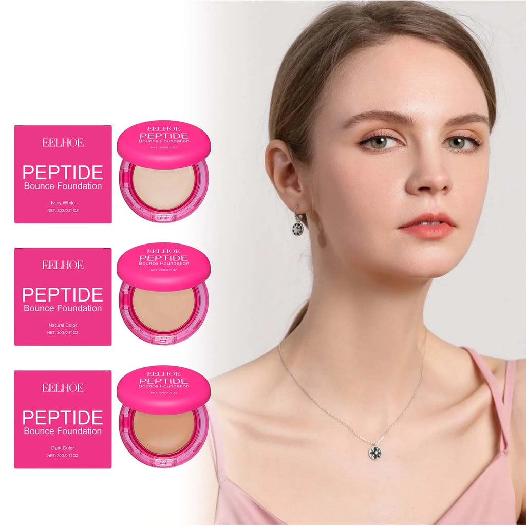 EELHOE Peptide Bounce Balm Foundation Full Coverage Concealer Balm Foundation Zpaxo